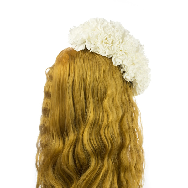 flor tiara flamenca blanco 54786 anfermoda - TIARA FLORES FLAMENCA (VARIOUS COLORS)